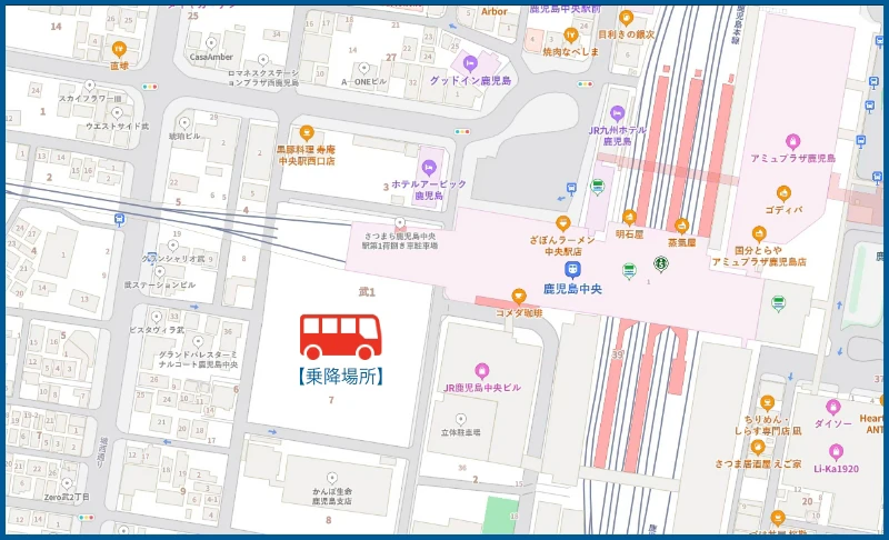 往路 乗降場所